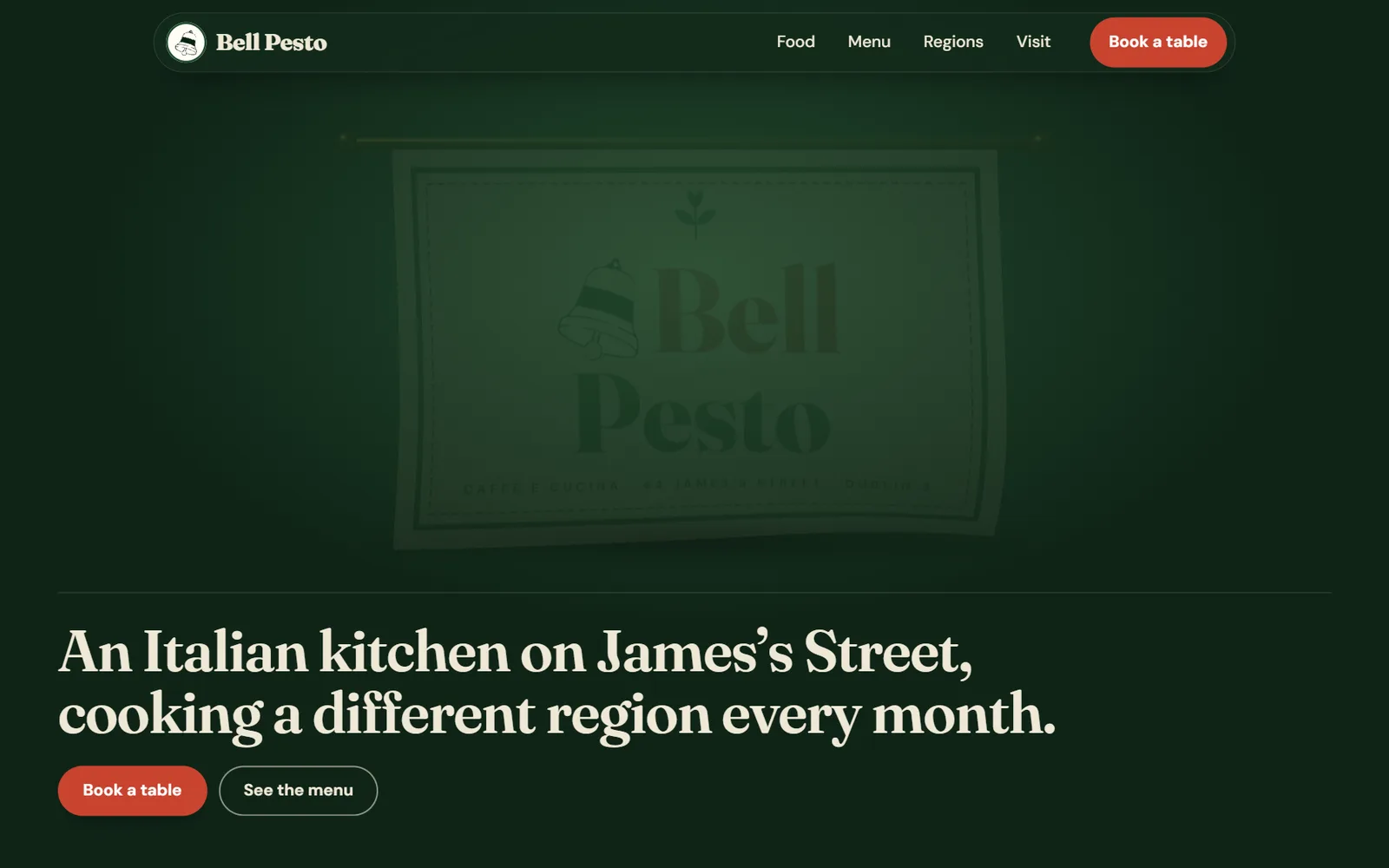 Bell Pesto Café project